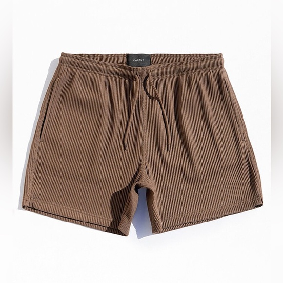 PacSun Brown Ribbed Shorts - Picture 1 of 2